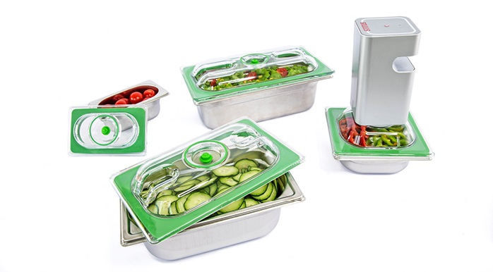 Gastronorm vakuumski poklopci transformiraju vaše postojeće GN posude u vakuumske posude za pohranjivanje hrane.