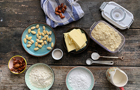 sestavine mandljevi piškoti brez jajc