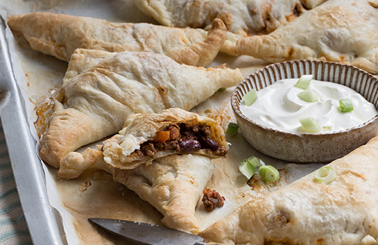 čili ostanki zavitki z listnatim testom 