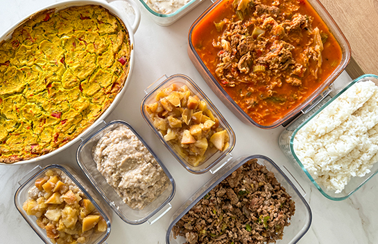 priprava obrokov vnaprej s status posodami