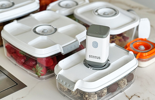 vakuumiranje jedi v status posodah